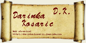 Darinka Košarić vizit kartica